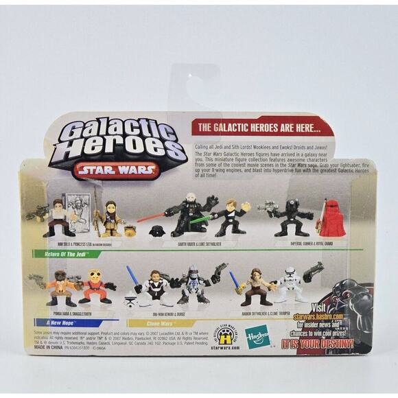 Star Wars Galactic Heroes Luke Skywalker & Darth Vader Hasbro Figure Set New - Picture 4 of 7